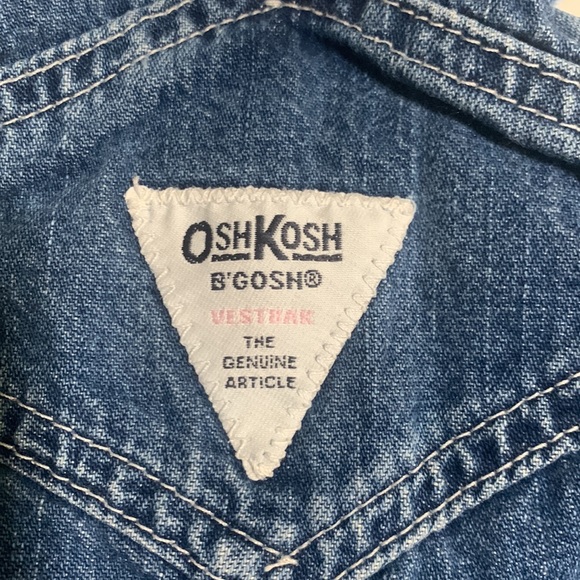 OshKosh Denim Overalls for little girls size 3T blue color - Picture 10 of 16